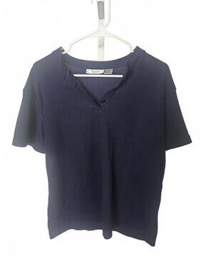 Keneth Too! Navy Blue Short Sleeve Shirt XL